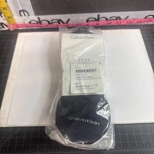 Calvin Klein Logo Cushion Sneaker Liners Socks MLTI SIZE 7-12 Black & White 2pk - Picture 1 of 13