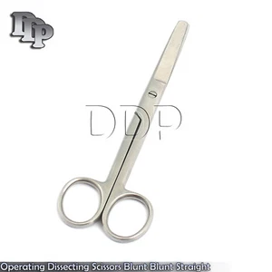 OPERATING DISSECTING DRESSING SCISSORS BLUNT BLUNT 6.5" STRAIGHT STAINLESS STEEL - Picture 1 of 3