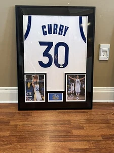 Stephen Steph Curry Framed & Signed Golden State Warriors Jersey JSA - Picture 1 of 4