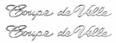 Juego de emblemas de cuarto de panel RestoParts 1965-1970 Cadillac Coupe deVille Foto 1 de 2