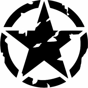 Distressed Military Star Vinyl Decal Sticker U Pick SIZE + COLOR - Picture 1 of 2