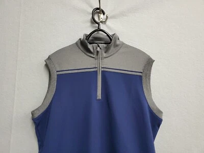 Bobby Jones Wind Vest Men's Size Medium Golf 1/4 Zip Sleeveless X-H20 Blue - Изображение 1 из 4