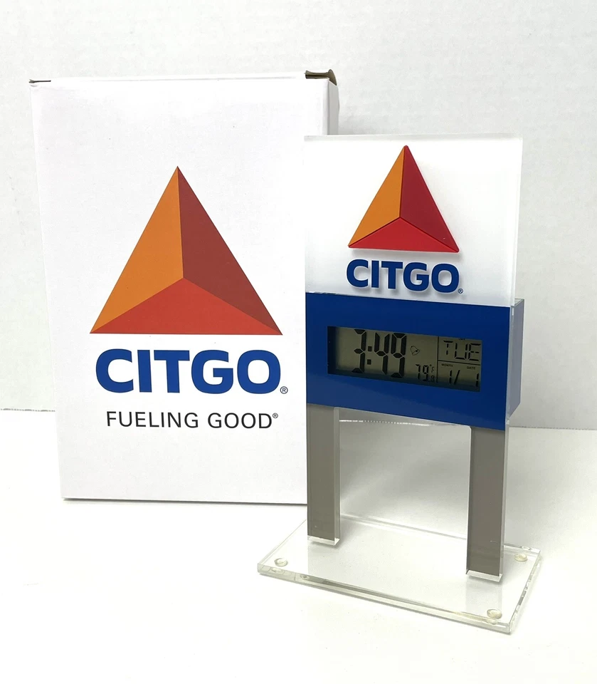 Citgo Cities Сервисные Часы Нефть Газ Винтаж НОВЫЕ - Изображение 1 из 4