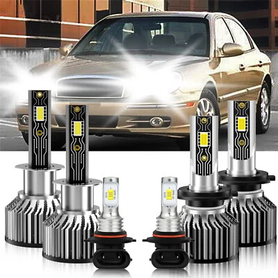 For Hyundai XG300 2001-2001 H1+H7+9145 LED Headlight+Fog Light Bulbs Combo 6500K - Image 1 of 4
