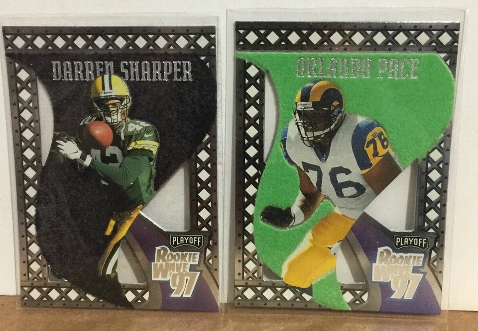Orlando Pace 1997 Playoff Contenders Rookie Wave Die Cut Green Felt #27 SP 1:972 - Image 1 of 1