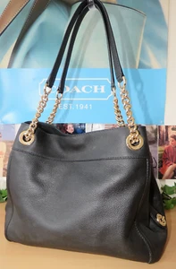 Beautiful Black CHIC COACH TOTE BAG SHOULDER Bag Satchel Tote Purse! - Picture 1 of 9