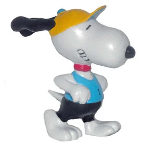 Peanuts Jogging Snoopy Light Blue figurine cake topper retired schleich toy  - Picture 1 of 1