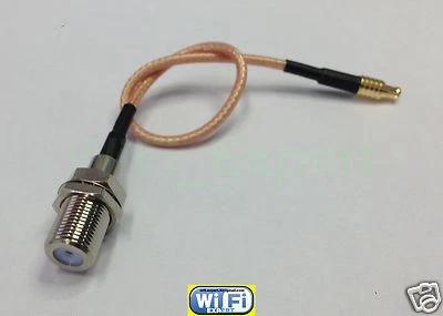 6 inch F TYPE Female jack to MCX male Straight Pigtail Jumper RF cable RG316 USA - Image 1 of 3