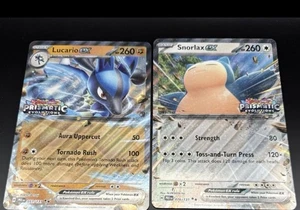 Snorlax ex und Lucario Ex Prismatic Evolution gestempelt) Jumbo Karten - Bild 1 von 1