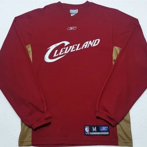 Reebok Y2K Cleveland Cavaliers NBA Rojo Manga Larga Calentamiento Camisa Adulto MEDIANO M - Imagen 1 de 7