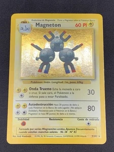 Spanish Pokemon Base Set Magneton Holo Rare 9/102  LP - Picture 1 of 10