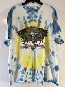 Carolina Rebellion 2017 Concert Shirt Men’s XL Tie Dye Distressed Rock N Roll - Picture 1 of 9