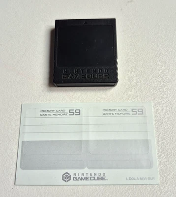Carte Mémoire Officielle Nintendo GameCube Noir + Stickers - Immagine 1 di 2