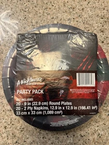 A Nightmare on Elm Street Freddy Krueger Party Pack Piatti di Carta Tovaglioli Horror - Foto 1 di 1