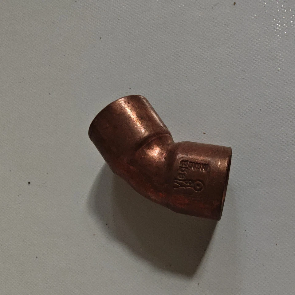 Kupfer Winkel 45° DN18 II Zum Löten Rohrverbinder Verbinder Fitting - Bild 1 von 1