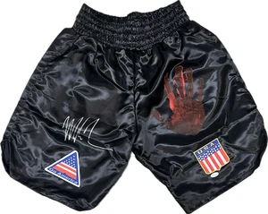 Mike Tyson Original Handprint & Signed Trunks JSA Full Letter WP276830 - Picture 1 of 7