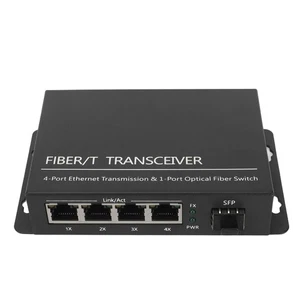 SFP Fiber Media Converter 1 Optical Port 4 Electrical Port Up To 120km RJ45 P AU - Picture 1 of 12