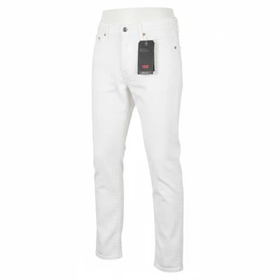 Levi's 512 Uomo Jeans W30/L32 Bianco Premium Big E Slim Affusolato Fit Zip Fly - Immagine 1 di 4