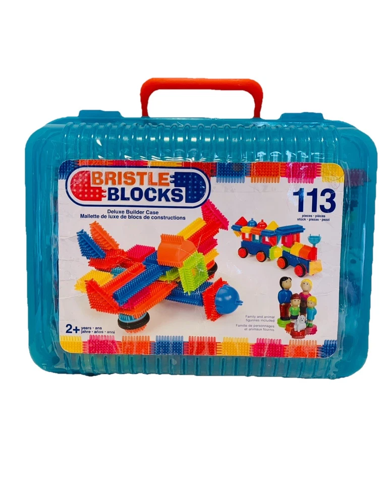NIB - Battat Bristle Block 113-Piece Set, SEALED BAG, CARRY ON BOX  - Image 1 of 4