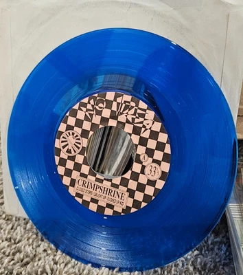 Crimpshrine / Mutley Chix blue colored vinyl 7" 45 Foto 1 de 2