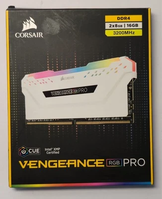 Corsair Vengeance RGB Pro 16GB (2x8GB) RAM DDR4 3200MHz CMW16GX4M2C3200C16W - Image 1 of 4