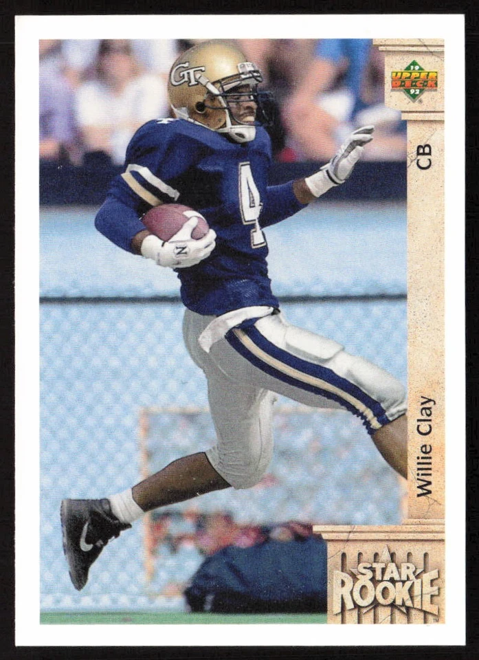 1992 Upper Deck Willie Clay #7 Rookie Detroit Lions - Image 1 of 2