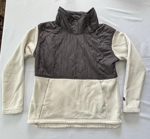 The North Face Giacca Donna Rosie Sherpa Quarter Snap Avorio e Grigio Taglia Media - Foto 1 di 10