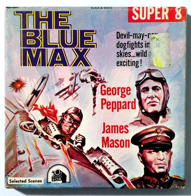 The Blue Max Super 8 George Peppard James Mason BLACK & WHITE 70s War Film Foto 1 de 4
