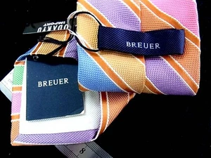 Cravatta BREUER usata spazzatura uomo unisex TUTTA SETA 100 multicolore splendida #103 - Foto 1 di 2