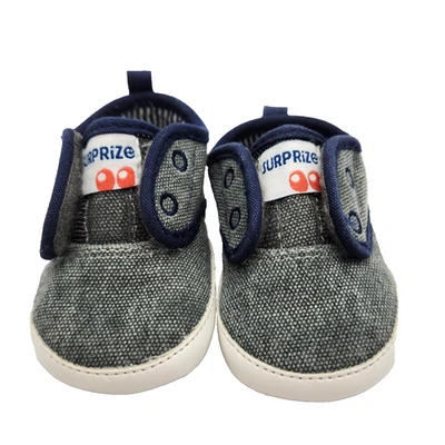 Stride Rite Surprize Azul Lona Mocasines Cuna Zapatos Bebé Infante Talla 0-6 Meses Foto 1 de 4