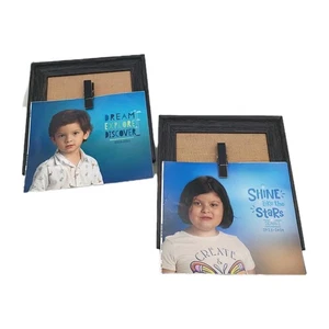 Lot 2 Photo Frames 10.5x10 Wooden Rustic Blue Hanging photography Decoration  - Picture 1 of 11