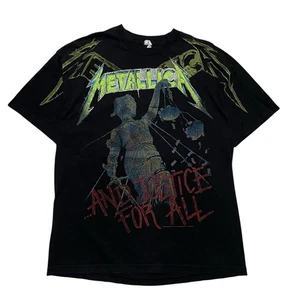 Camiseta Metallica Justice For All Metal Rock Band 2010 AOP negra XL Y2K música - Imagen 1 de 6