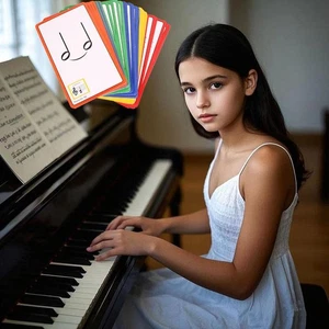 50PCS Musical Note Cards For Kids Beginners, Amateur Players, Enthusiasts F0A9 - Picture 1 of 14