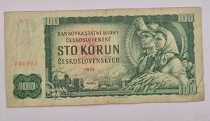 Czechoslovakia 100 Korun 1961 BANKNOTE - Picture 1 of 2