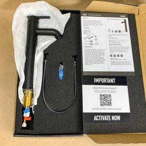 Vigo VG03009MB Einhand Gefäß Waschtischarmatur - Mattschwarz - Bild 1 von 18