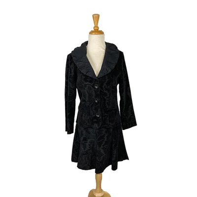 Dolcezza S Falda Pana Negra Traje Chal Cuello De Colección Y2K Arte Para Usar Gótico Foto 1 de 4