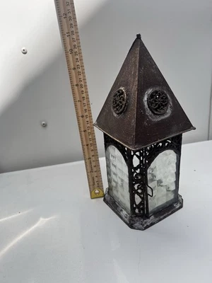 Metal And Glass Lateen For Outdoor And Indoor Use With Door On Side For Candles - Image 1 of 3