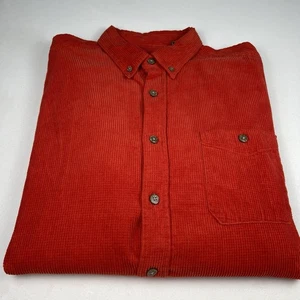Clearwater Outfitters Shirt Mens XL Red Corduroy Long Sleeve Buttoned Pocket - Picture 1 of 9