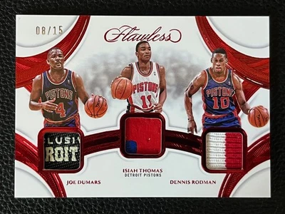 Parche impecable Joe Dumars Isiah Thomas Dennis Rodman Pistons 2024-25 Panini 8/15 Foto 1 de 2