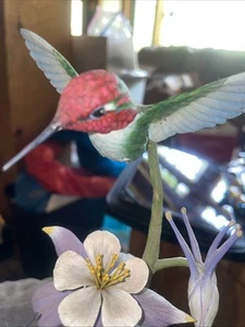 Estatuilla de pájaro de resina The Danbury Mint Blossoming Treasures Garden Treasures Coll. - Imagen 1 de 16