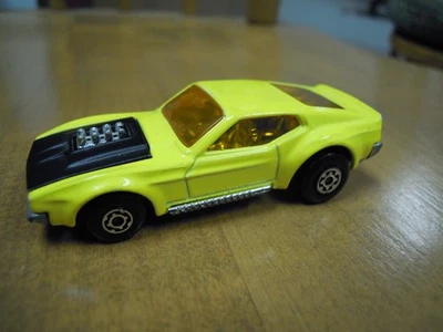 Boss Mustang 1971-72 amarillo #44 caja de cerillas súper rápido rasguños de techo suelto Foto 1 de 4