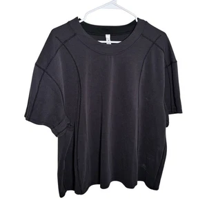 Lululemon Ribbed Softstreme T-Shirt Women's 14 Gray Athletic Short Sleeve Top - Picture 1 of 10