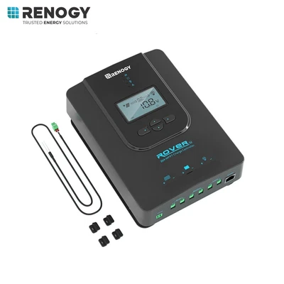 Controlador de carga solar Renogy Rover 20A 12V/24V MPPT regulador LCD para batería Foto 1 de 4