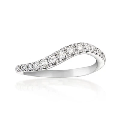 Ross-Simons 0,33 ct. t.w. Anillo ondulado de diamantes en plata de ley Foto 1 de 4