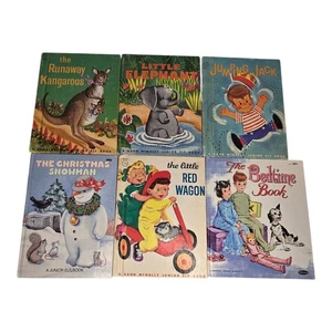 Lot of 7: VINTAGE CHILDREN'S Rand McNally ELF BOOKS 1940s 1950s HC - Imagen 1 de 17