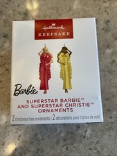 Hallmark Keepsake 2025 Superstar Barbie and Christie Miniature Ornament Set