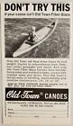 1968 Print Ad Old Town Canoes Fiberglass Made in Old Town,Maine
