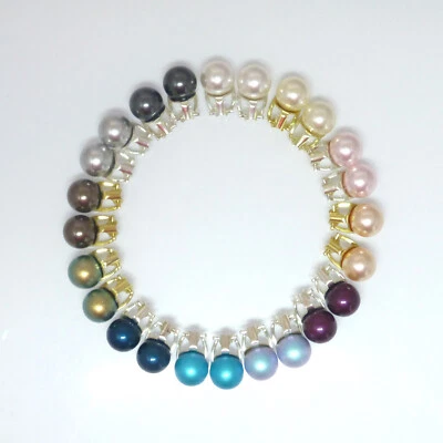 Perlen-Ohrclips Ohrringe Perle 10mm Silber 925 Gold Brautschmuck -viele Farben- - Bild 1 von 4