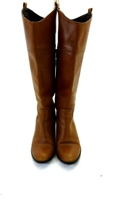 $300+ BOTAS HASTA LA RODILLA CHARLES DAVID MUJER CUERO MARRÓN TALLA 8.5 HECHAS EN ITALIA Foto 1 de 3