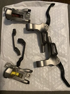 VGC Shimano Deore LX disc brakes brakeset BR-m585 front rear . - Picture 1 of 3